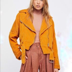 Free People Slouchy Moto Corduroy Jacket